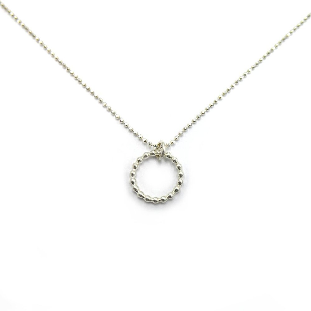 Silver Sun Charm Necklace (Made in Ohio)